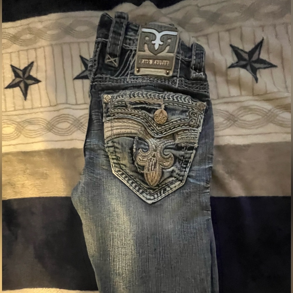 I am selling rock revival jeans for low price size 27 waist and 30 inseam